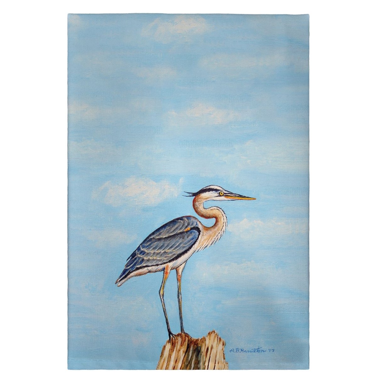 Betsy Drake Blue Heron Guest Towel