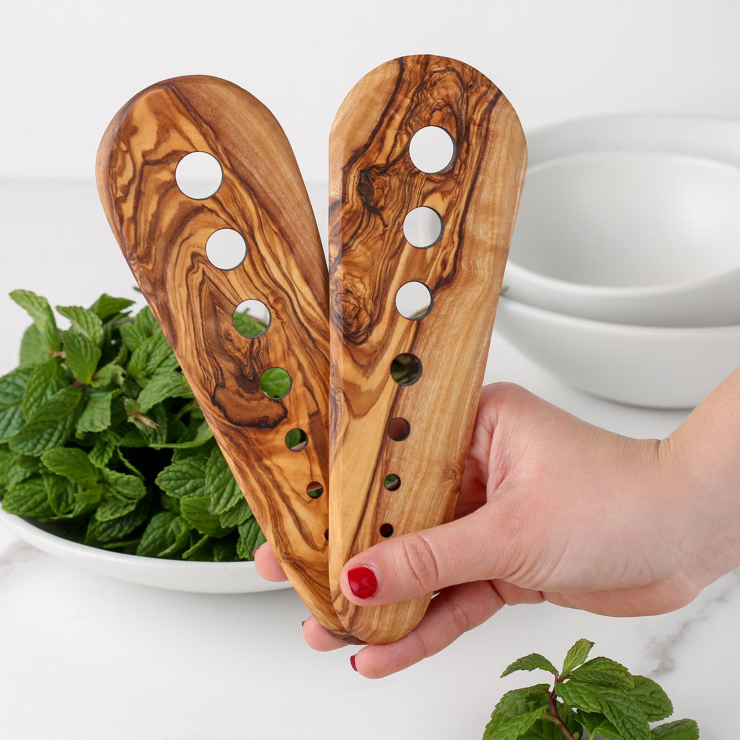 Handmade Olive Wood Herb Stripper