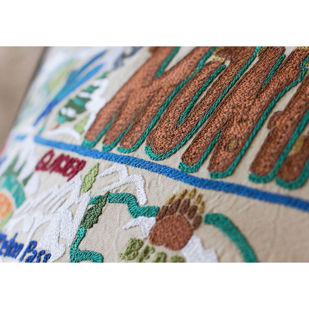 Ski Montana Hand-Embroidered Pillow-2