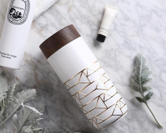 The Alchemical Signs Gold Ceramic Travel Mug