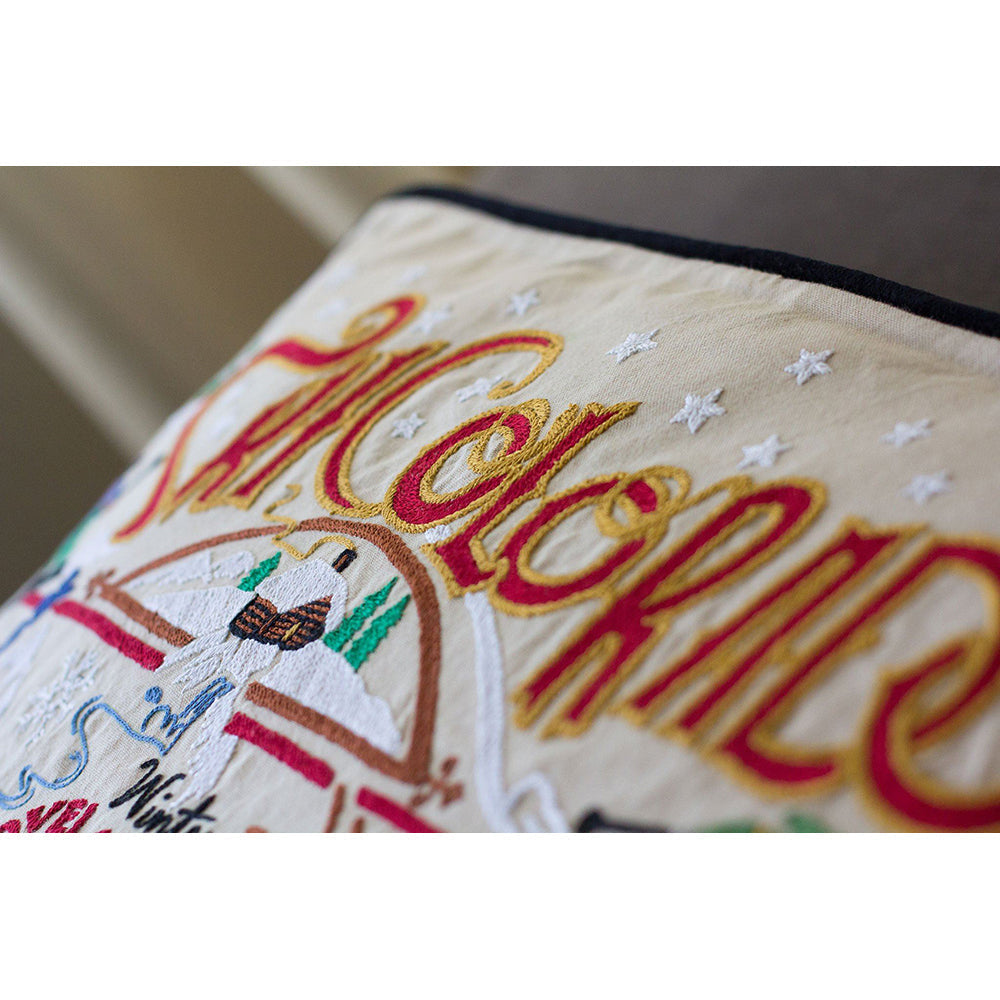 Ski Colorado Hand-Embroidered Pillow-2